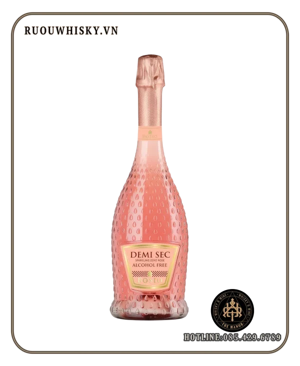 BOSIO ZERO Demi Sec Sparkling Rose Alcohol Free VANG KHÔNG CỒN BOSIO ZERO Demi Sec Sparkling Rose Alcohol Free