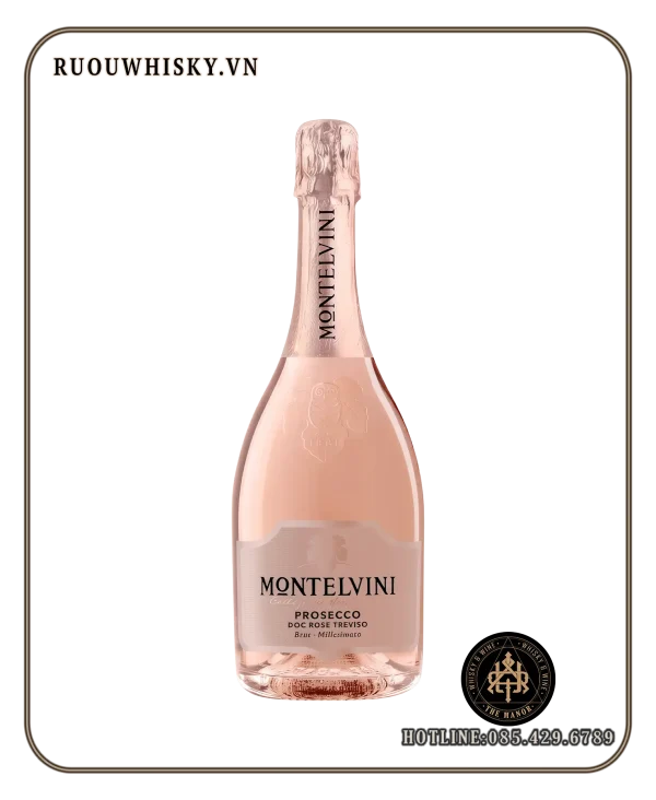 MONTELVINI Treviso Prosecco DOC Rosé, Millesimato Brut 11% 2023 ruou vang no MONTELVINI TREVISO PROSECCO DOC ROSÉ